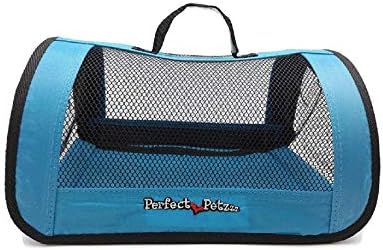 Pet Travel Bag for Originals & Minis, Small Pet Carrier w/Mesh & Nylon Lining, Dog Carrier for Medium Dogs, Versatile Kitten Carrier & Puppy Carrier, Easy to Clean, Blue - Perfect Petzzz by PerfectPetzzz