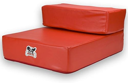 Weebo Pets Smooth Steps Folding Leather Pet Stairs (Red) by Weebo+Pets