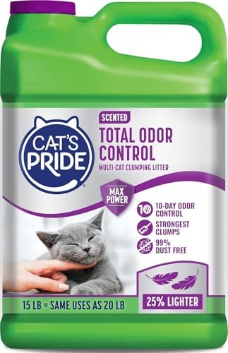 Cat's Pride Total Odor Control, Max Power, Clumping Litter Scented 15lb by CatsPride