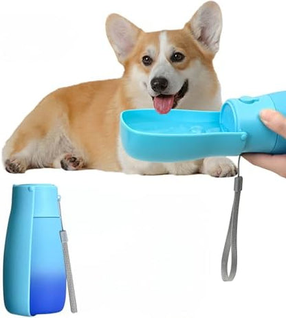 Portable Dog Water Bottle 10oz Blue by VEPOUYUDIRECT