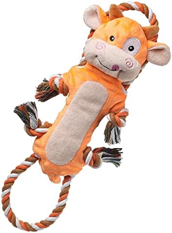 Sedioso Dog Toys, Tug of War Dog Toys for Large Breed, Cute Squeaky Interactive Dogs Toy with Crinkle Paper, Plush Puppy Chew Toy for Small, Middle, Big Dogs (Cow-SS) - Image 2