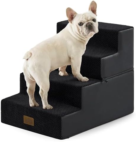 COZY KISS Dog Stairs for Small Dogs, 4 Step Pet Stairs for Beds & Couches by COZYKISS