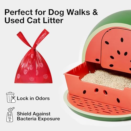 VETRESKA Dog Poop Bags with Handle 120 Count, Strawberry Scented Waste Bag - Image 7