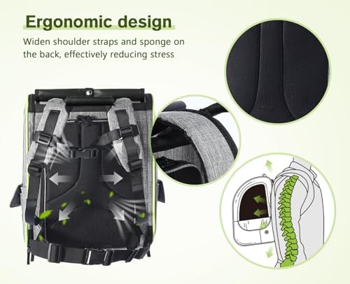 pecute Cat Backpack Carrier Expandable, Cat Backpack with Curtain - Image 5