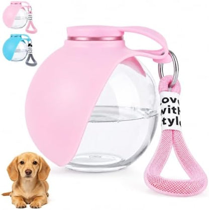 2 in 1 Portable Dog Water Bottle Tumbler, 10oz Stainless Steel (Pink) by Unknown