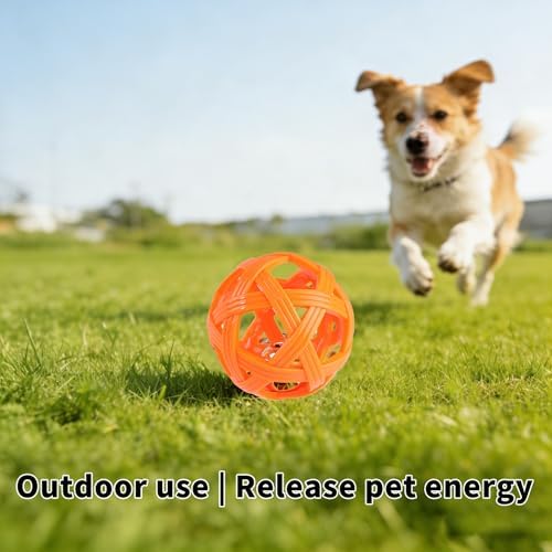 Dog Ball Toy with Bell for Small Dogs& Puppy, Small Dog Ball for Boredom Relief & Teething, TPR Chew Resistant Interactive Fetch Toy. - Image 4