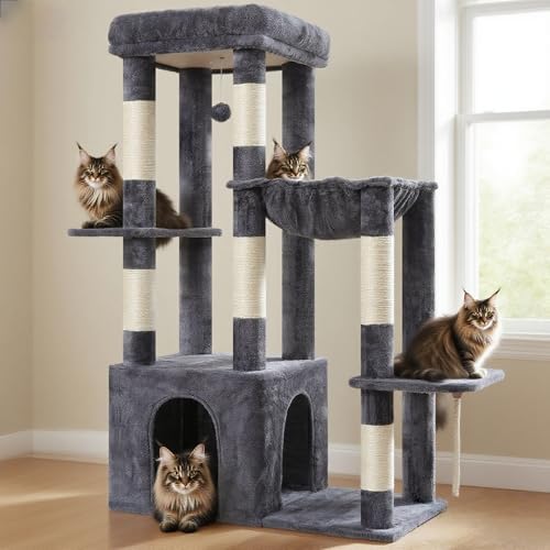 Heybly Heavy Duty Cat Tree with Large Base for Large Indoor Cats HCT026G by HEYBLY