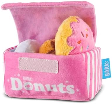 BarkBox Barker's Dozen Donuts 4-in-1 Interactive Plush Dog Toy by BARK