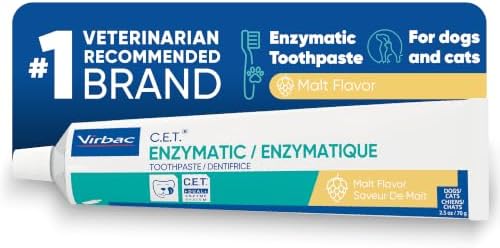 C.E.T. Enzymatic Toothpaste for Dogs and Cats, Malt, 2.5oz by Virbac