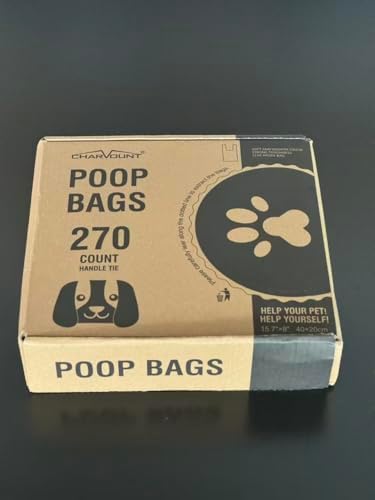 Charmount 270 Counts Unscented Dog Poop Bags Rolls with Handles - Image 2