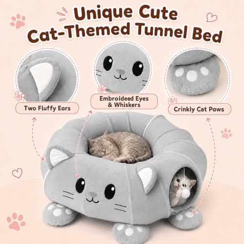 Cat Tunnel Bed with 21 Interactive Toys - Image 5