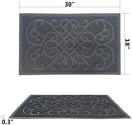 PetLike 2pk 30x18 inch Cat Litter Box Mat, Thick Kitty Litter Trapping Mat, Durable,Waterproof &Washable with Non-Slip Backing, Soft on Kitty Paws and Easy to Clean, BPA Free - Image 2