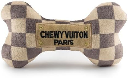 Haute Diggity Dog Chewy Vuiton Bone Plush Dog Toy, Designer Parody Toy by HauteDiggityDog