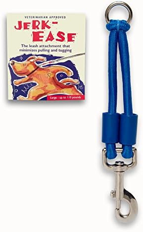 BUNGEE DOG LEASH EXTENSION – Patented Shock Absorber Attachment Protects You and Your Dogs – Works with ANY Leash & Collar or Harness – a MUST for Retractable Leashes – PICK SIZE/COLOR BELOW by Jerk-Ease