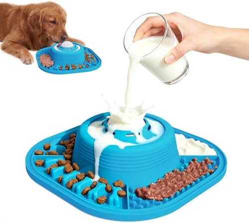 Dog Lick Bowl with Interactive Rolling Ball & Slow Feeder by JOJDZD