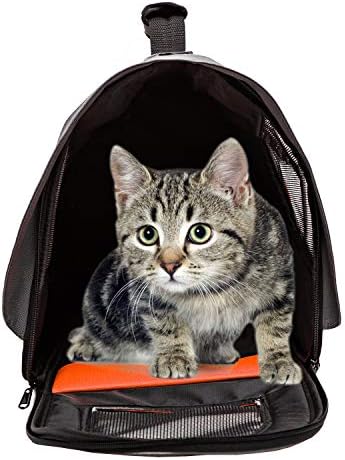 Pawer 18” x 11”x 11” Soft-Sided Foldable Airline Approved Pet Carrier for Cat, Puppy and Small Dog, Washable 600D Oxford Fabric, with Handle and Strap for Carry, Multiple Colors Available - Image 5