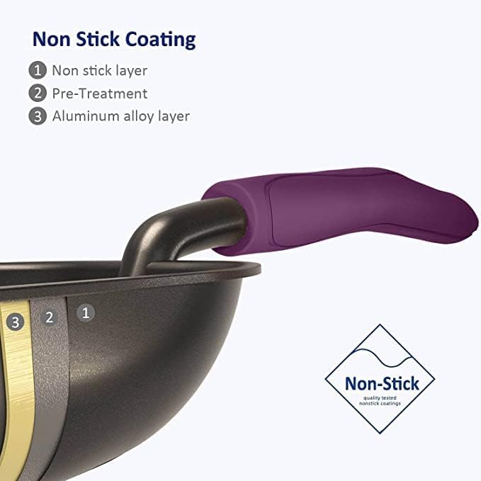 WePet Cat Litter Scoop, Non-Stick Plated Aluminum Alloy Sifter, Kitty Durable Metal Scooper, Deep Shovel, Long Handle, Kitten Pooper Lifter, Size Medium, Coated Black Body with Violet Handle - Image 2
