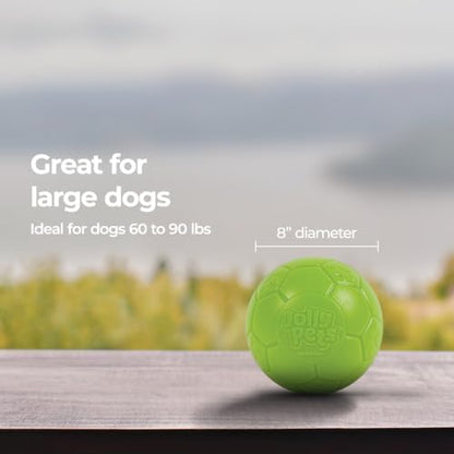 Jolly Pets Large Jolly Soccer Ball Floating-Bouncing Dog Toy; 8" Green Apple - Image 5