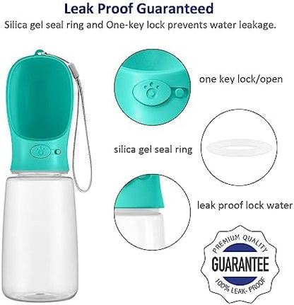WePet Portable Dog Water Bottle, 25 OZ, Leak Proof Puppy Water Dispenser with Drinking Feeder for Pets Outdoor Walking, Hiking, Travel, Food Grade Plastic - Image 5