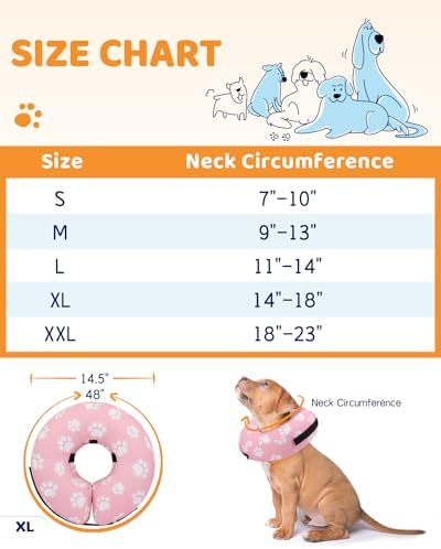 Supet Inflatable Dog Cone Collar Alternative After Surgery, Doggie Neck Donut Collar Recovery E Collar for Neuter, Soft Dog Cone for Small Medium Large Dogs - Image 6