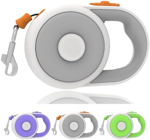 16Ft Retractable Dog Leash for Small Medium Dog Up to 50lbs, Grey by Slognny