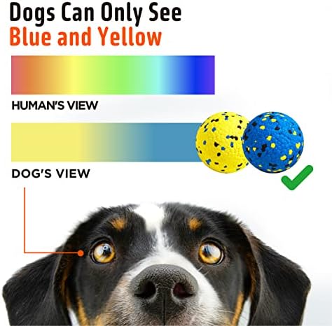 Kimee 3.9'' Dog Balls Tennis Balls Dog Toys for Aggressive Chewers 3 Balls - Image 3