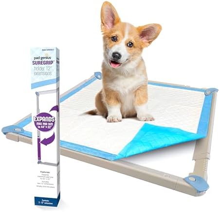 SureGrip XL/XXL Pee Pad Holder and Extension Kit - Fits Perfectly to Every Pad from Small 20" x 20" to Giant 44" x 32" Sizes by PadGenius
