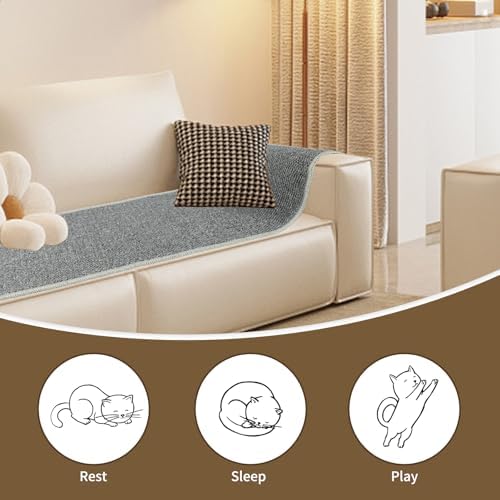 FHTONGE 71x15.8" Thickened Cat Wall Climbing Carpet with 16 Fixed Nails - Image 7