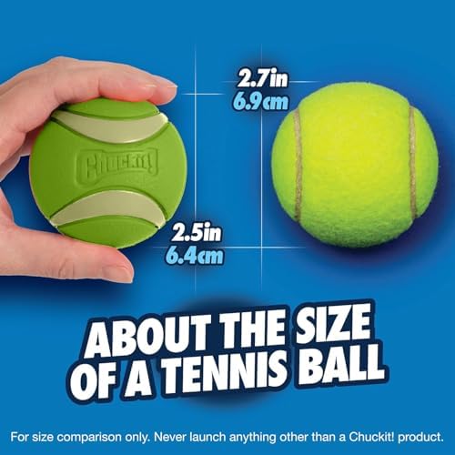 Chuckit! Max Glow Ultra Squeaker Ball, Medium, 1 Pack - Image 5