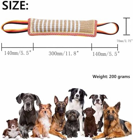Clysoru Dog Tug Toy Tough Jute Bite Pillow Lasting Training Equipment Puppy to Large Dogs Interactive for Large and Small - Image 3