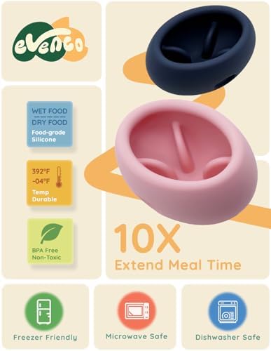 2-in-1 Dog Enrichment Toy & Slow Feeder - Interactive Freeze Licking Bowl and Treat Dispenser for Dogs, Relieves Boredom and Anxiety (5.3" x 3.75" x 2.95", Pink) - Image 3