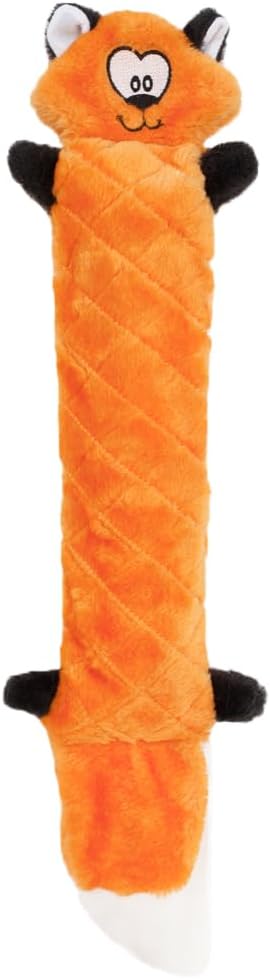ZippyPaws Jigglerz - Dog Squeaky Toys to Keep Them Busy, Funny Animal Plush for Small, Medium, & Large Dogs, Cute Stuffed Puppy Toy, Pet Product, Gift for All Breeds, Interactive Squeaker - Fox