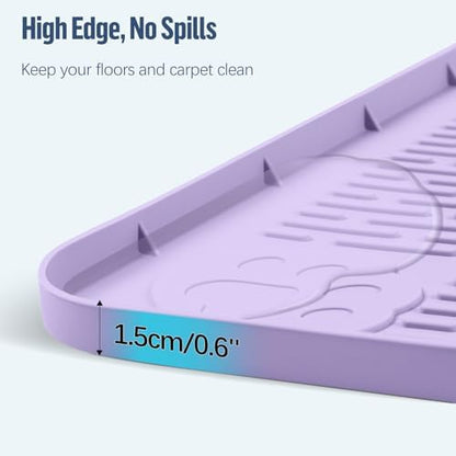Pee Pad Holder for Dogs 34''x22'' Silicone Puppy Pee Pad Tray, Purple - Image 4