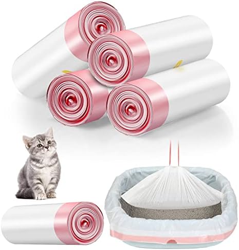 Colarr 50 Count Jumbo Cat Litter Box Liners with Drawstring, 36" X 18" by Colarr
