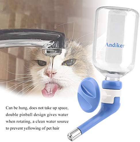 Andiker Dog Water Bottle for Crate, No-drip 350ml Dog Water Dispenser Adjustable and Detachable Installed on the Kennel Cage Water Bottle for Dogs and Puppy Drinking Water - Image 4
