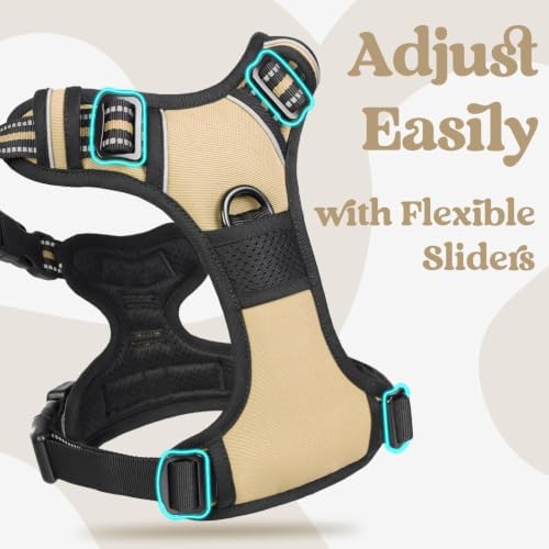 rabbitgoo Dog Harness Medium Sized, Updated Easy On & Off with 3 Buckles - Image 4