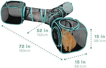 Kitty City Outdoor Catio Furniture and Play Kits for Cats, Three Way Tunnel - Image 4