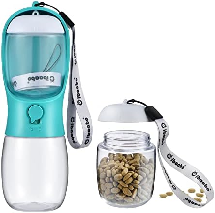 Cibaabo Dog Water Bottle Portable with Food Container & Filter for Travel by Cibaabo