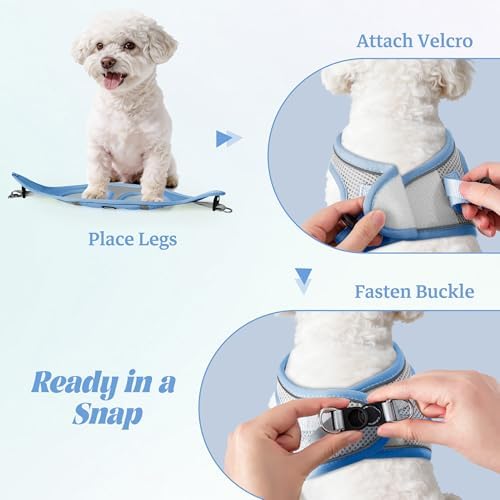 No Pull Dog Puppy Harness and Leash Set Reflective Mesh Vest Small - Image 4