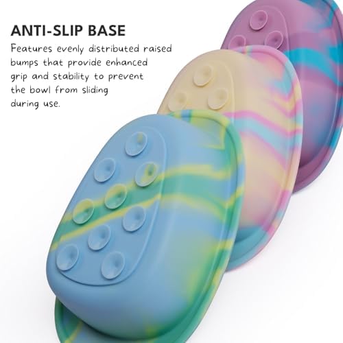 CHEWFFON Dog & Cat Lick Mat Bowl with Suction Cups, Lavender Purple Small - Image 4