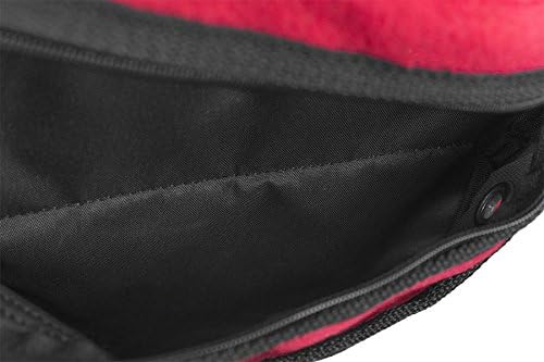 ActiveDogs Dog Handler Bag w/Bungee Leash, Water-Resistant Adjustable Treat Bag + Hands-Free 36"-52" Leash Combo - Black Fleece