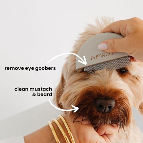 Pupwell Detailer Comb for Removing Tear Stains, Crust, and Eye Mucus and Small Tangles - Image 2