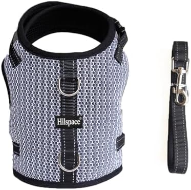 Mini Dachshund Harness – No Armpit Rub, Escape Proof, Reflective, No Pull Vest-Style Dachshunds Harness,Breathable Mesh Dog Harness (Silver-White, M: Chest 42-52cm (16.5"-20.5")) - Image 4
