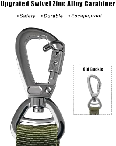 Hotsky Tactical Bungee Shock Absorbing No Pull Dog Leash,Army Green,4-6FT - Image 5