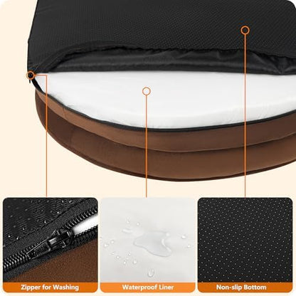 Dwanton Orthopedic Waterproof Large Dog Bed Sofa, Gel Memory Foam, 38" - Image 6