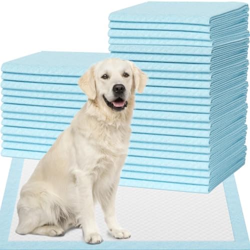 IMMCUTE Heavy Duty Puppy Pads 50 Count, 30"x28" Extra Large Dog Pee Pads – 7-Layer Thick & Tear-Resistant, Super Absorbent, Leakproof, Quick-Dry, Disposable Training Pads for Dogs & Cats by IMMCUTE
