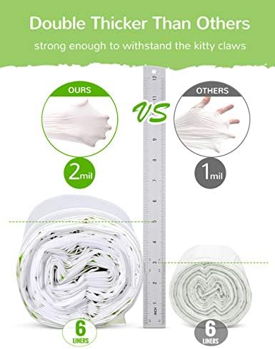 Litter Box Liners, 28 Count Giant Jumbo Cat Litter Pan liners, Drawstring Litter Liner Bags For Litter Box Pan, Extra Large Thick Kitty Litter Liner XXL, Eco Friendly Pet Supplies (45" x 18") - Image 3
