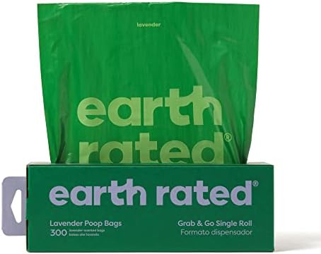Earth Rated Dog Poop Bags on a Roll, Grab and Go, 300 Bags, Lavender by EarthRated