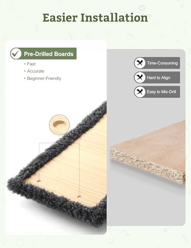 5-in-1 Cat Wall Shelves, Solid Wood Cat Wall Furniture Set for Indoor Cats - Image 3