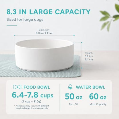Havniva Ceramic Dog Bowls, 8.3” Dog Food and Water Bowl, Pet Feeding Bowl - Image 2